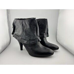 Nine West In Love Widow Victorian Women’s Size 6.5 M Black Leather Vintage Boots